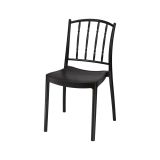 Set di 4 sedie da esterno Maser, Seggiola da giardino, Seduta outdoor multiuso, Poltrona indoor o outdoor, Made in Italy, 48x51 h85 cm, Antracite