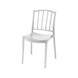 Set di 4 sedie da esterno Maser, Seggiola da giardino, Seduta outdoor multiuso, Poltrona indoor o outdoor, Made in Italy, 48x51 h85 cm, Bianco