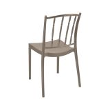 Set di 4 sedie da esterno Maser, Seggiola da giardino, Seduta outdoor multiuso, Poltrona indoor o outdoor, Made in Italy, 48x51 h85 cm, Tortora