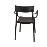 Set di 4 sedie da esterno Minore, Seggiola da giardino, Seduta outdoor multiuso, Poltrona indoor o outdoor, Made in Italy, 57x48 h81 cm, Antracite