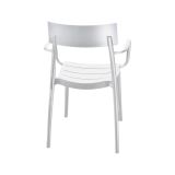 Set di 4 sedie da esterno Minore, Seggiola da giardino, Seduta outdoor multiuso, Poltrona indoor o outdoor, Made in Italy, 57x48 h81 cm, Bianco