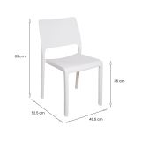 Set di 4 sedie da esterno moderne bianco - Cereseto