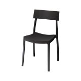 Set di 4 sedie da esterno Nevano, Seggiola da giardino, Seduta outdoor multiuso, Poltrona indoor o outdoor, Made in Italy, 48x48 h81 cm, Antracite