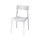 Set di 4 sedie da esterno Teglio, Seggiola da giardino, Seduta outdoor multiuso, Poltrona indoor o outdoor, Made in Italy, 48x48 h81 cm, Bianco
