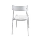 Set di 4 sedie da esterno Teglio, Seggiola da giardino, Seduta outdoor multiuso, Poltrona indoor o outdoor, Made in Italy, 48x48 h81 cm, Bianco