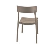 Set di 4 sedie da esterno Teglio, Seggiola da giardino, Seduta outdoor multiuso, Poltrona indoor o outdoor, Made in Italy, 48x48 h81 cm, Tortora