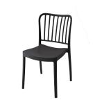 Set di 4 sedie da esterno Toffia, Seggiola da giardino, Seduta outdoor multiuso, Poltrona indoor o outdoor, Made in Italy, 48x50 h82 cm, Antracite