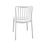 Set di 4 sedie da esterno Toffia, Seggiola da giardino, Seduta outdoor multiuso, Poltrona indoor o outdoor, Made in Italy, 48x50 h82 cm, Bianco