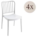 Set di 4 sedie da giardino anti sole bianco - Kediri
