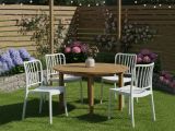 Set di 4 sedie da giardino anti sole bianco - Kediri