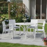 Set di 4 sedie da giardino bianco - Bima