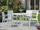Set di 4 sedie da giardino bianco - Bima