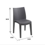 Set di 4 sedie da giardino moderne impilabili antracite - Ares