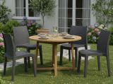 Set di 4 sedie da giardino moderne impilabili antracite - Ares
