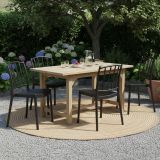 Set di 4 sedie da giardino resistenti antracite - Batam