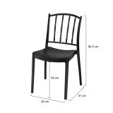 Set di 4 sedie da giardino resistenti antracite - Batam