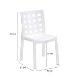 Set di 4 sedie da giardino resistenti bianco - Bandung