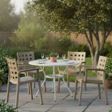 Set di 4 sedie da giardino resistenti tortora - Ambon