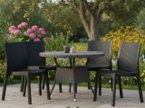 Set di 4 sedie da terrazza impilabili antracite - Bogor