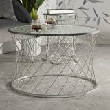 Set di 4 tavolini da salotto Cabiaglio, 70x70 h55 cm, Argento