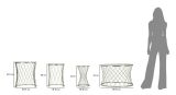 Set di 4 tavolini da salotto Cabiaglio, 70x70 h55 cm, Argento