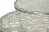 Set di 4 tavolini da salotto Cabiaglio, 70x70 h55 cm, Argento
