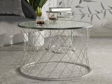 Set di 4 tavolini da salotto Cabiaglio, 70x70 h55 cm, Argento