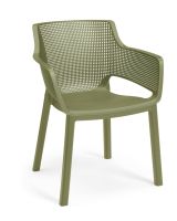 Set di 6 sedie da esterno Cavareno, Seggiola da giardino, Seduta outdoor multiuso, Panchina da giardino, 61x54 h79 cm, Multicolore