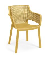 Set di 6 sedie da esterno Cavareno, Seggiola da giardino, Seduta outdoor multiuso, Panchina da giardino, 61x54 h79 cm, Multicolore