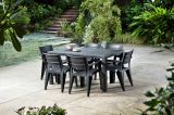 Set di 6 sedie da esterno Tregnago, Seggiola da giardino, Seduta outdoor multiuso, Panchina da giardino, 62x59 h79 cm, Antracite