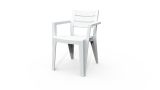 Set di 6 sedie da esterno Tregnago, Seggiola da giardino, Seduta outdoor multiuso, Panchina da giardino, 62x59 h79 cm, Bianco