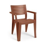 Set di 6 sedie da esterno Tregnago, Seggiola da giardino, Seduta outdoor multiuso, Panchina da giardino, 62x59 h79 cm, Multicolore