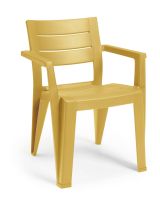Set di 6 sedie da esterno Tregnago, Seggiola da giardino, Seduta outdoor multiuso, Panchina da giardino, 62x59 h79 cm, Multicolore