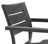 Set di 6 sedie da giardino impilabili antracite - Courtenay