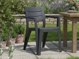 Set di 6 sedie da giardino impilabili antracite - Courtenay