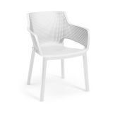 Set di 6 sedie da giardino impilabili bianco - Boisbriand