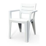 Set di 6 sedie da terrazzo impilabili bianco - Courtenay