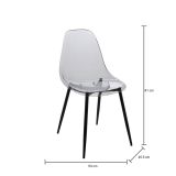 Set di 6 sedie design in plastica fume - Amstrong
