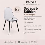 Set di 6 sedie design in plastica fume - Amstrong