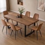 Set di 6 sedie pranzo imbottite in velluto beige - Arter