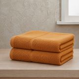 Set di Asciugamani Arancione 100% Puro Cotone set da 2 - Sanonefa Luxury