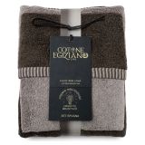Set di Asciugamani Beige Crema Marrone 100% Cotone Egiziano a Fibra Lunga Pettinato set da 2 Reversibile - Sazaga Luxury