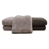 Set di Asciugamani Beige Crema Marrone 100% Cotone Egiziano a Fibra Lunga Pettinato set da 2 Reversibile - Sazaga Luxury