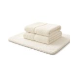 Set di Asciugamani Bianco Avorio 100% Puro Cotone set da 2 - Sanenere Luxury