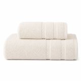 Set di Asciugamani Bianco Crema 100% Cotone Egiziano Pettinato e Mercerizzato set da 15 - Saleneba Luxury