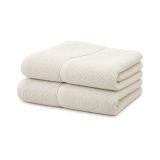 Set di Asciugamani Bianco Panna 100% Puro Cotone set da 2 - Sanonefa Luxury