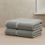 Set di Asciugamani Grigio Cadetto 100% Puro Cotone set da 2 - Sanonefa Luxury