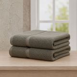 Set di Asciugamani Grigio Pietra 100% Puro Cotone set da 2 - Sanonefa Luxury