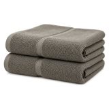 Set di Asciugamani Grigio Pietra 100% Puro Cotone set da 2 - Sanonefa Luxury
