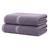 Set di Asciugamani Viola Lilla 100% Puro Cotone set da 2 - Sanonefa Luxury